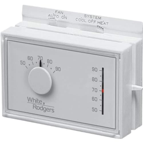 Emerson White Rodgers 24V Thermostat, Heat/Cool, Horizontal, ­°C/°F